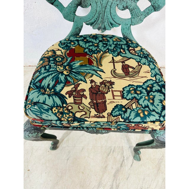 Hollywood Regency Vintage Brown Jordan Shell Back Chair For Sale - Image 3 of 6