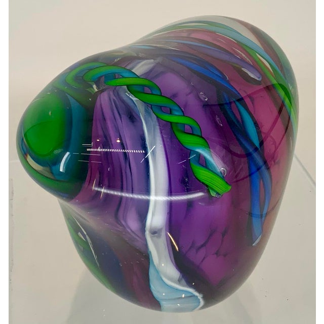 Large Hand Blown Glass Paperweight by Tom Bloyd For Sale In Providence - Image 6 of 12