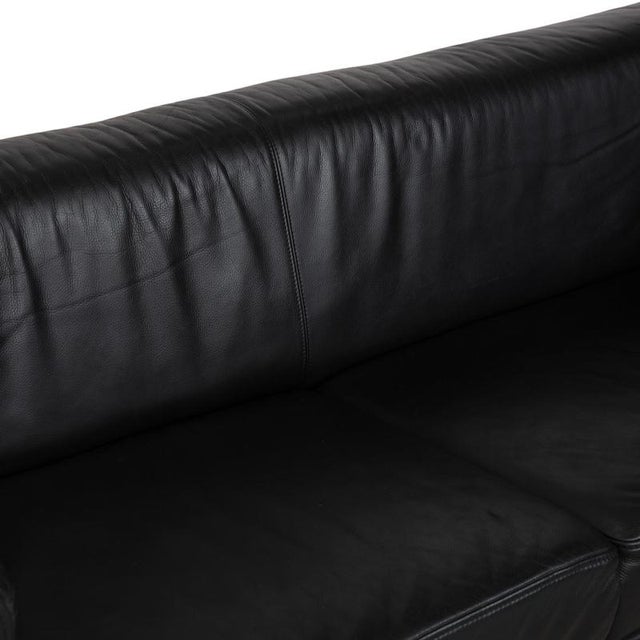Visavis Two-Seater Sofa in Black Leather from Brühl For Sale - Image 6 of 15