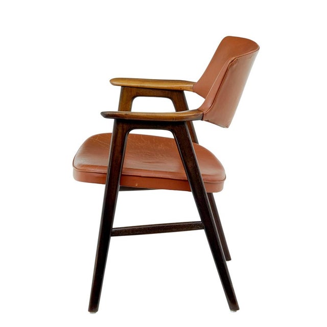 Mid-Century Modern Scandinavian Leather Desk Chair, 1960 For Sale - Image 4 of 9