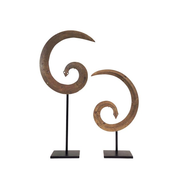 Indonesian Artist, Sanggori Headdresses, Brass and Copper Alloy, 20th Century, Set of 2 For Sale - Image 15 of 15