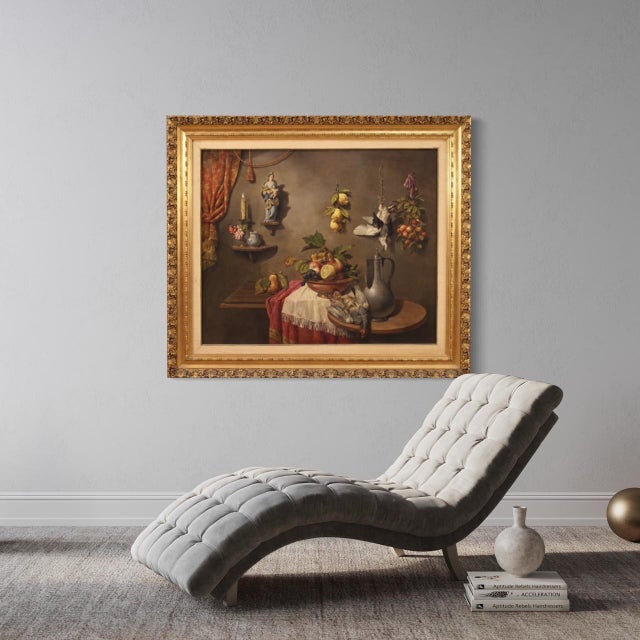 Italian Artist, Still Life, 1950, Oil on Canvas, Framed For Sale - Image 8 of 17