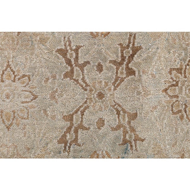 Textile Vintage Persian Meshad Handmade Wool Rug For Sale - Image 7 of 8