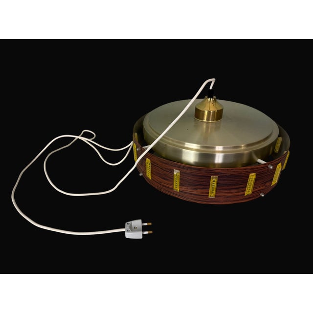 Mid-Century Danish Pendant Light with Rosewood Finish, 1960s For Sale - Image 6 of 9