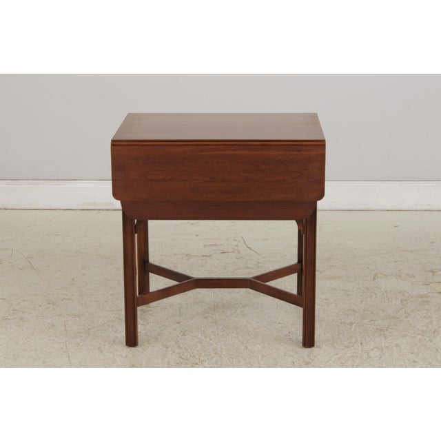 Henkel Harris Cherry 2 Drawer Drop Leaf Table For Sale In Philadelphia - Image 6 of 15