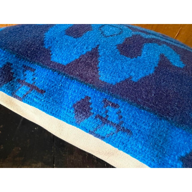 Textile Vintage Turkish Wool Emblem Pillow For Sale - Image 7 of 12