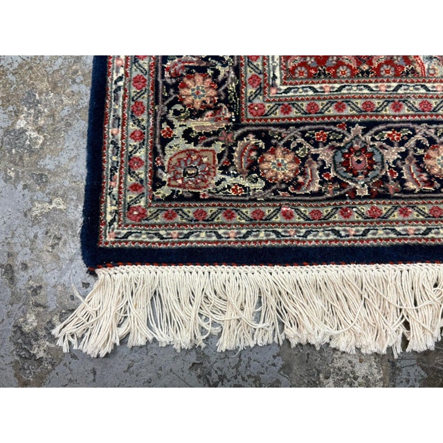 Persian 4ft X 6ft Persian Tabriz Mahi Wool & Silk Area Rug For Sale - Image 3 of 12