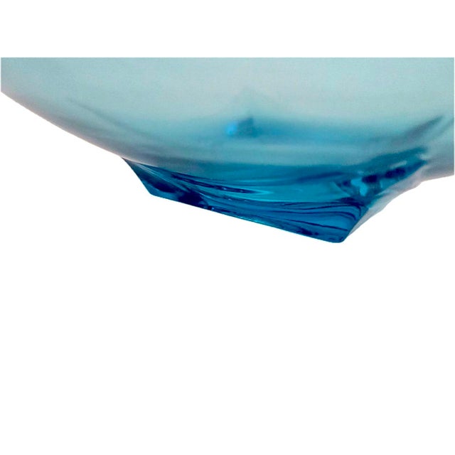 Turquoise 1960's Capri Colonial Salad Bowl by Hazel Atlas For Sale - Image 8 of 10