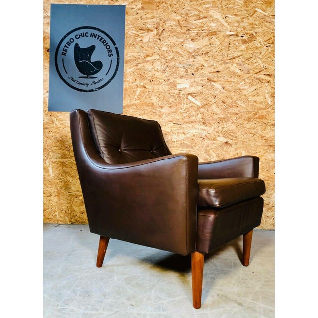 Vintage Danish Leather Lounge Chair by Georg Thams, 1960s For Sale - Image 6 of 13
