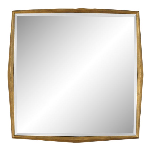 Point Square Gold Mirror-New For Sale