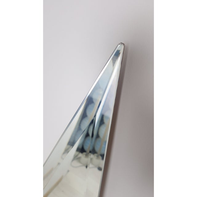 Nanda Vigo Triangular Beveled Glass Mirror in the style of Nanda Vigo for Acerbis, 1970s For Sale - Image 4 of 12