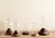 Brown French Handblown Glass Bell Jar Display with Wooden Stand Marking Arc De Triomphe, Paris, Set of 5 For Sale - Image 8 of 10