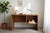 Wood 1970s -Century Danish Modern Teak Writing Desk With Open Shelf For Sale - Image 7 of 17