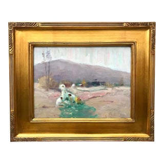 American Impressionist Landscape Spring Time by Harry Barton For Sale
