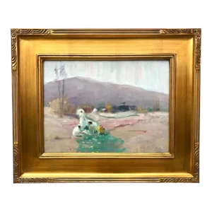 American Impressionist Landscape Spring Time by Harry Barton