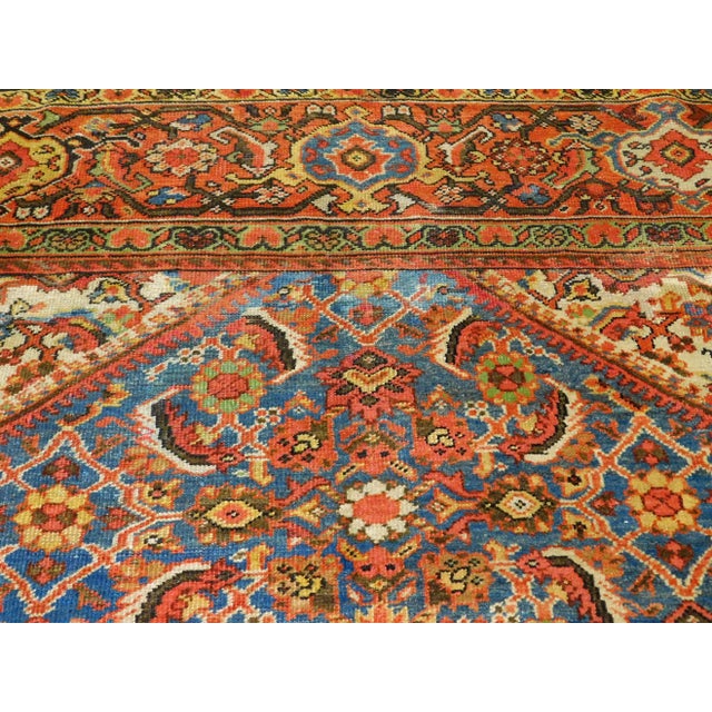 Antique Hand-Knotted Persian Sultan Abad Rug. 8'10"x 13' For Sale - Image 4 of 11