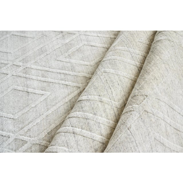 Exquisite Rugs Exquisite Rugs Montacute Handmade Bamboo Silk & Cotton Ivory Rug-12'X15' For Sale - Image 4 of 6