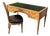 Thomasville Louis XVI Desk on Wheels and Cane Chair Fleur Di Lis on Both 1965 For Sale