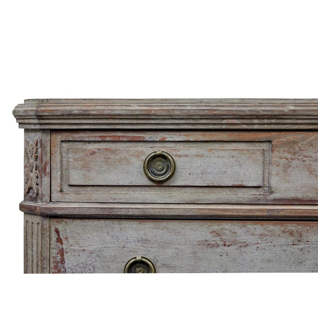 Antique Swedish Hand Painted Chest of Drawers, 1870, Set of 2 For Sale - Image 10 of 11