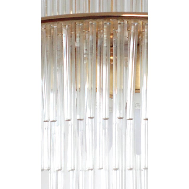 1960s Vintage Glass 5-Light Rod Chandelier by Gaetano Sciolari, 1960s For Sale - Image 5 of 9
