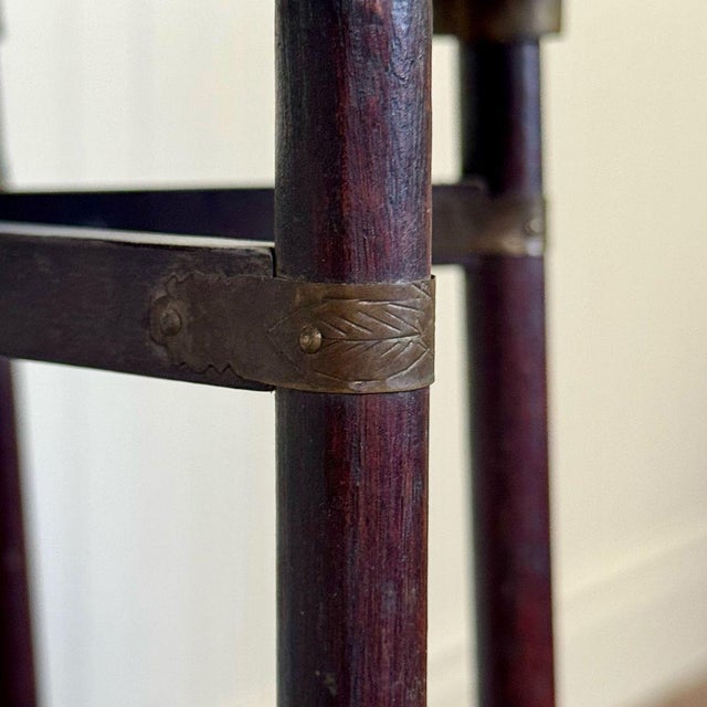 Mid-Century Chinese Engraved Brass Tray Table For Sale In Salt Lake City - Image 6 of 9