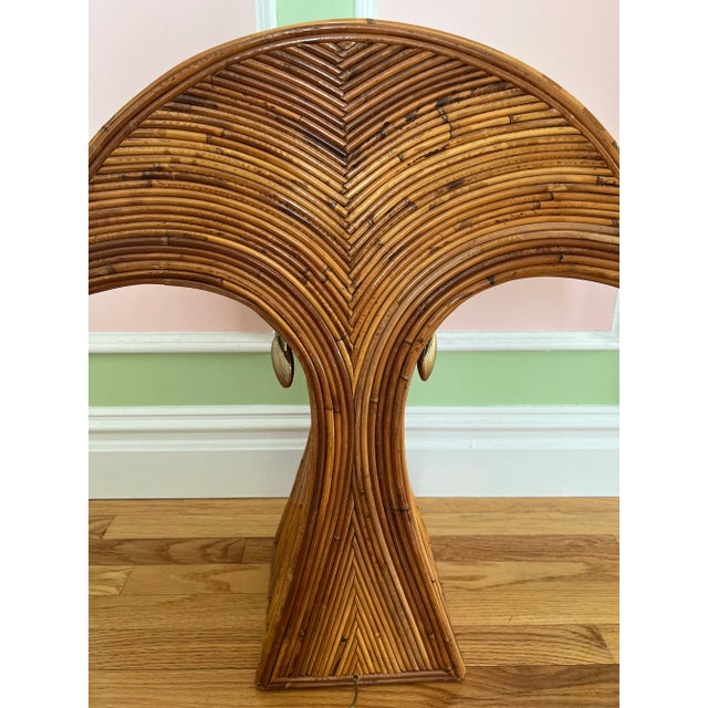 Camel 1970 Bamboo Table Lamp Attributed to Gabriella Crespi For Sale - Image 8 of 12