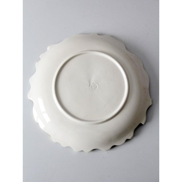 Mid-Century Italian Majolica Ceramic Fruit Plate For Sale - Image 9 of 10