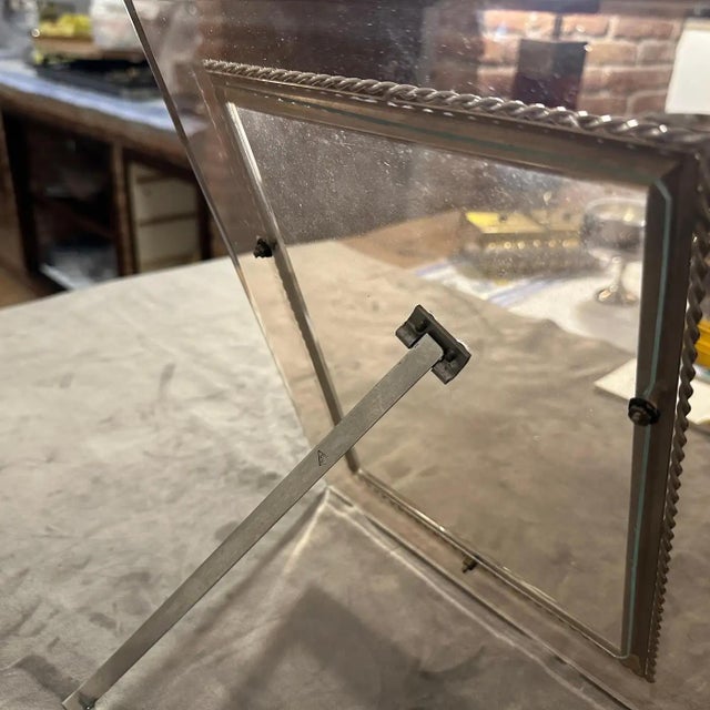 1960s High Quality Mid-Century Modern Smoked Glass Italian Picture Frame For Sale - Image 6 of 11