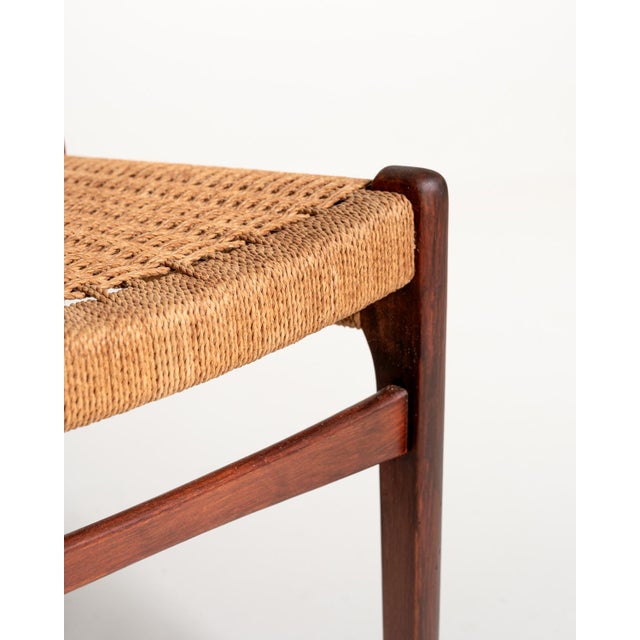 Brown Scandinavian Chairs with Rope Seats, 1960s, Set of 2 For Sale - Image 8 of 11