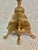 1930’s - 1950’s Pair of Continental Rococo Revival Griffin Handle Candelabra in Aged Gilt Metal For Sale In New Orleans - Image 6 of 12