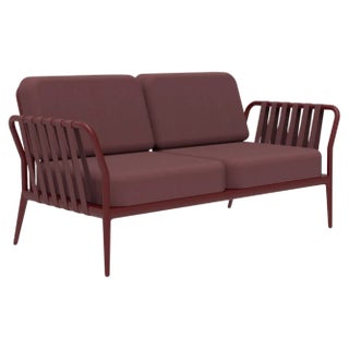 Ribbons Burgundy Sofa by Mowee For Sale