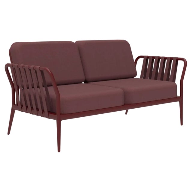 Ribbons Burgundy Sofa by Mowee For Sale