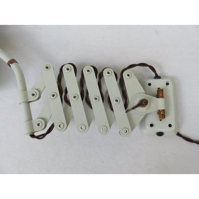 Green and Beige Copper-Plated Scissor Lamp from HELO Leuchten, 1960s For Sale - Image 17 of 18