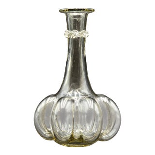 1990s Theresienthal Crystal Pumpkin Carafe/Vase (Kürbisflasche) For Sale