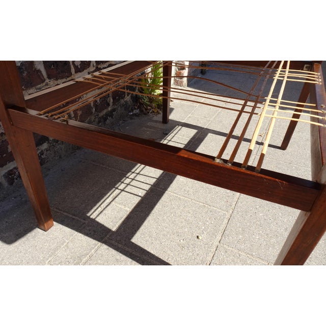 1950s Teak Coffee Table with Ceramic Tiles from Vallauris Lascaux, 1950s For Sale - Image 5 of 18