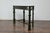 English Midcentury Demilune Table with Ebonized Bamboo Base, White Marble Top For Sale - Image 11 of 12
