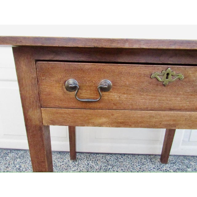 Antique English Elmwood Side Table For Sale - Image 10 of 16