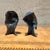 Blue and Gold-Toned Bust Figurines Male & Female Paper Weights For Sale In San Diego - Image 6 of 15