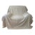 Blue Ivory Woven Medallion Damask Full Bedspread For Sale