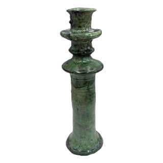 Moroccan Tamegroute Glazed Candlestick Holder For Sale