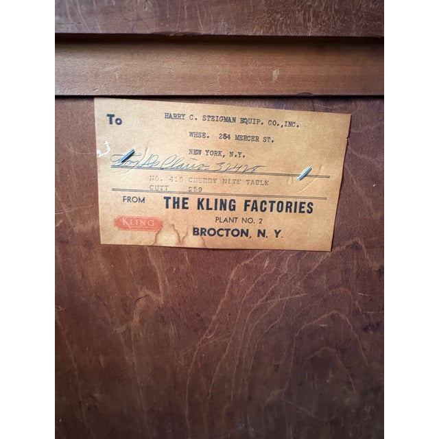 Mid 20th Century Vintage Kling Solid Cherrywood Nightstands Pair For Sale - Image 5 of 12