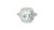 Mid-Century Modern Mid 20th Century 14k White Gold Diamond Aquamarine Band Ring Estate, Size 7 For Sale - Image 3 of 4