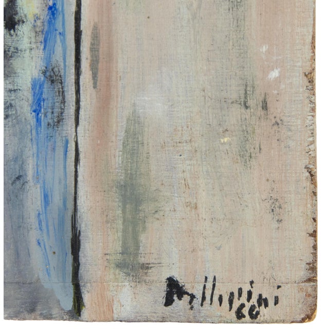 Oil on board realized by sirio pellegrini in 1966. Hand signed. Sirio pellegrini, born in rome on march 1, 1922, of...
