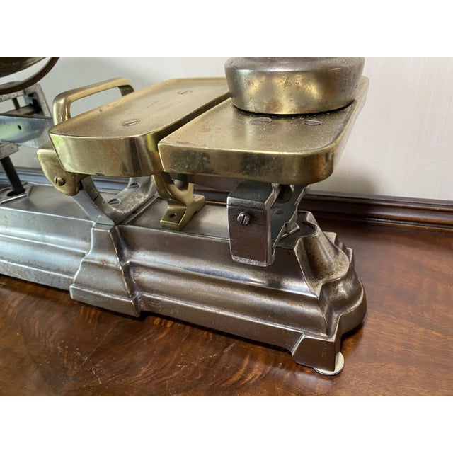 English Antique Iron and Copper Balance Scales For Sale - Image 3 of 8