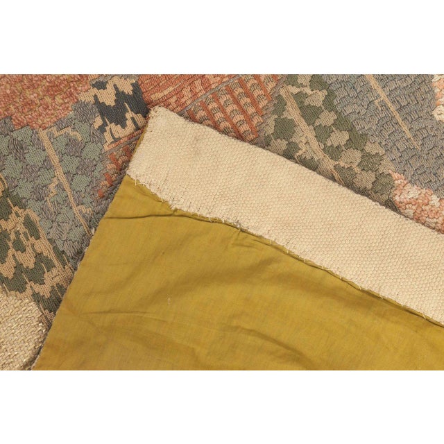 Abstract Early 20th Century Metal Thread Abstract Botanic Tapestry For Sale - Image 3 of 4