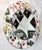 Stylish Modern Hello Beautiful Round Wall Mirror, showroom floor sample