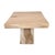 Raw sanded finish monkey pod square slab dining table. Solid 3.5" slab top with solid pedestal base. Beautiful natural...