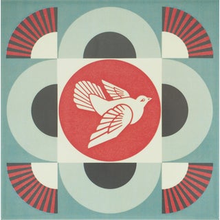Shepard Fairey, Geometric Dove, Print on Ceramic For Sale