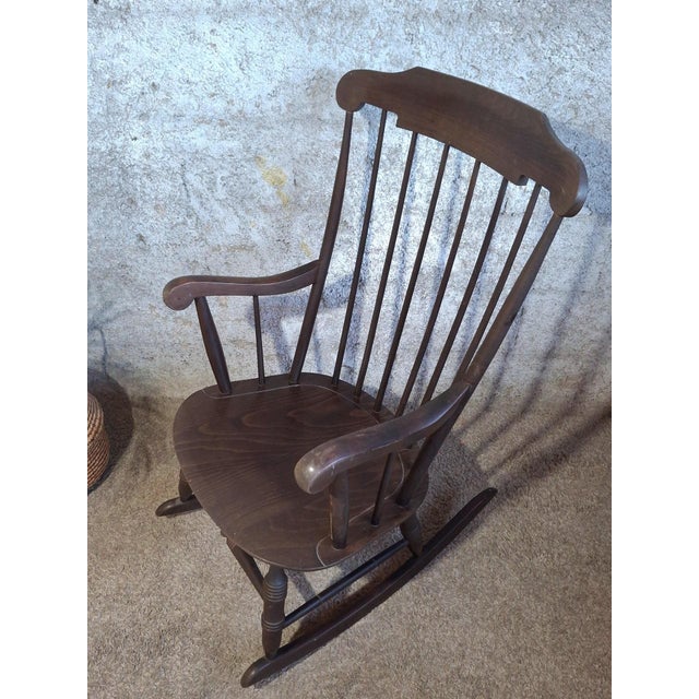 Wood Windsor Rocking Chair from Stol Kamnik, 1960s For Sale - Image 7 of 11