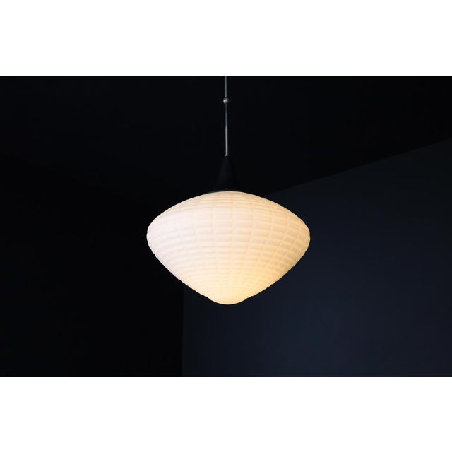 Large Mid-Century Pendant in Opaline Glass, Europe, 1950s For Sale - Image 12 of 18